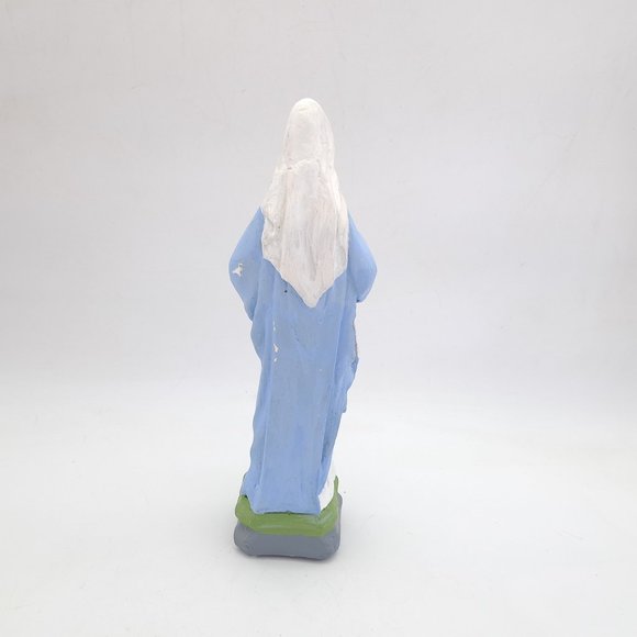 Virgin Mary Immaculate Heart Plaster Statue - Picture 3 of 10
